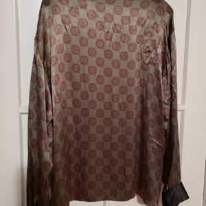 Rare Men's L Kweejibo Patterned Long Sleeve Shirt